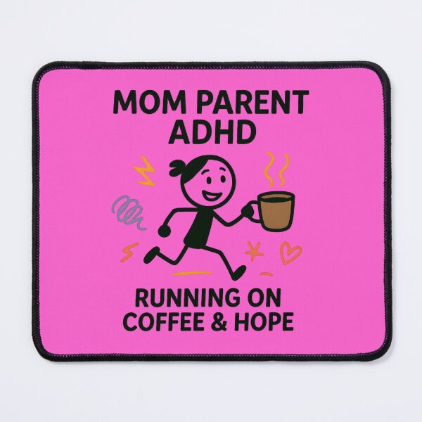 Item preview, Mom Parent ADHD – Running on Coffee & Hope Funny Parenting Design designed and sold by MomParentADHD.