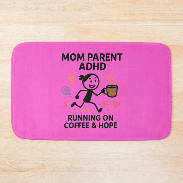 Item preview, Mom Parent ADHD – Running on Coffee & Hope Funny Parenting Design designed and sold by MomParentADHD.