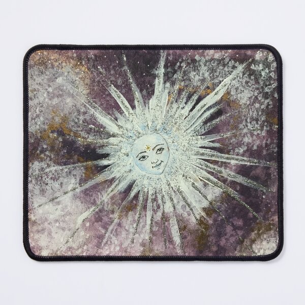 Item preview, Silver star ornament against a violet and gold universe designed and sold by creaphyl28.