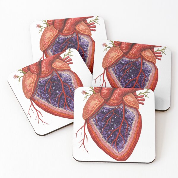Item preview, Amethyst Heart Geode Surrealism designed and sold by Nela Creative Lab.