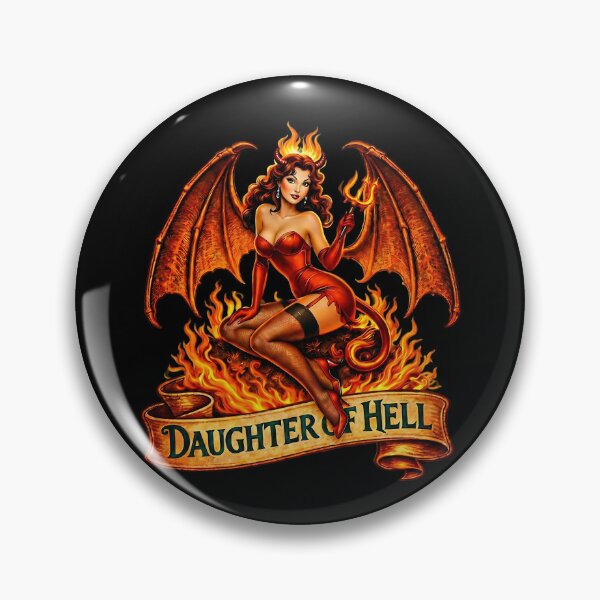 Item preview, Daughter of Hell Pin-Up designed and sold by Auralda-T-Shirt.