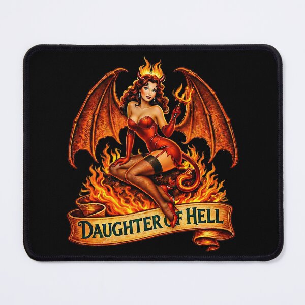 Item preview, Daughter of Hell Pin-Up designed and sold by Auralda-T-Shirt.