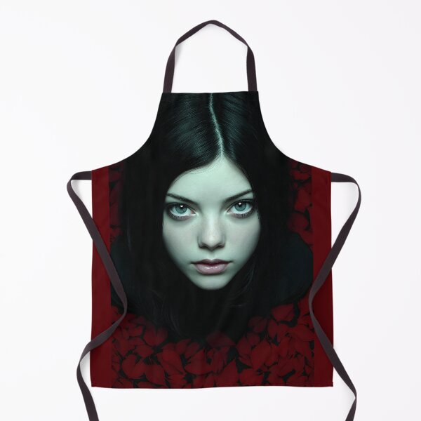 Item preview, Pale Girl in Red Rose Bath - Dark Romantic Gothic Art designed and sold by QNTR CULT.