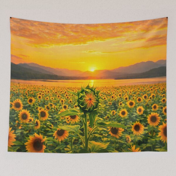 Artikelvorschau, Sonnenblumen und Berge entworfen und verkauft von Craig Kauzmann.