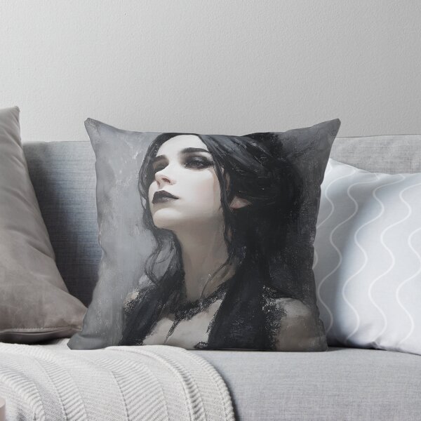 Item preview, Dark Gothic Queen Portrait - Black Crown Oil Painting designed and sold by QNTR CULT.