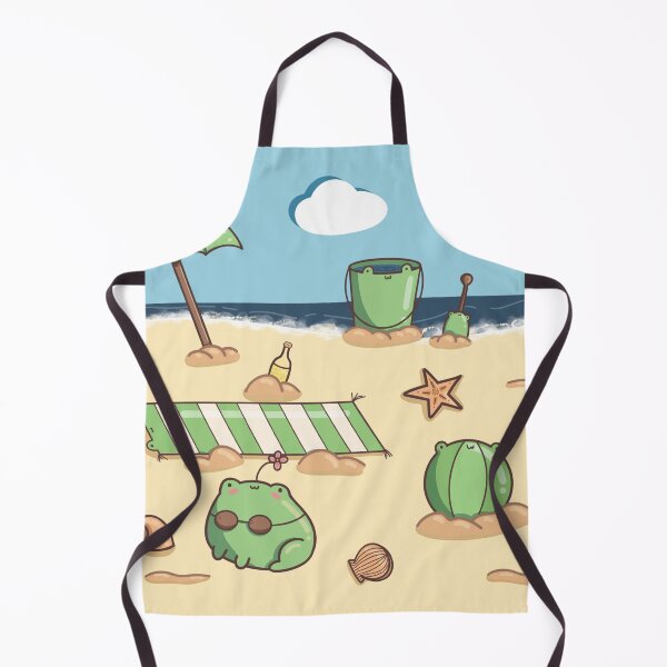 Item preview, Cute and Silly Frogs at the Beach designed and sold by ShyHomebodyClub.