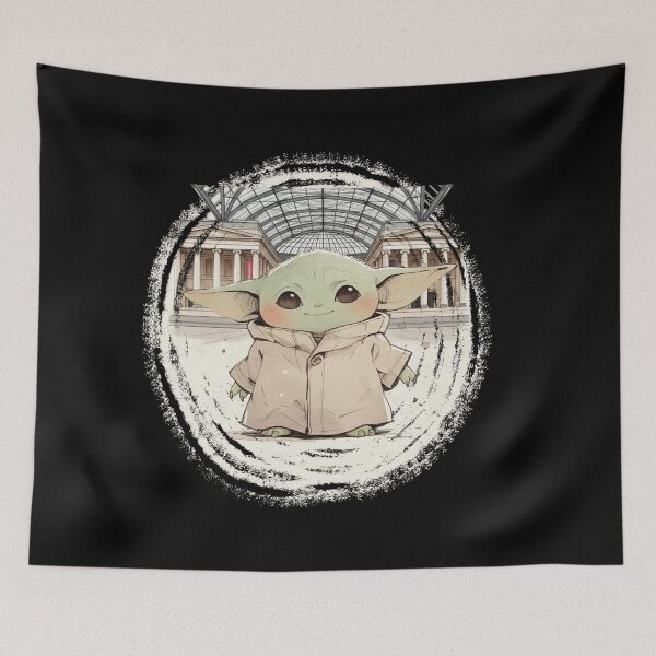Item preview, BABY YODA AT BRITISH MUSEUM designed and sold by LIS AND MELIVERSO.