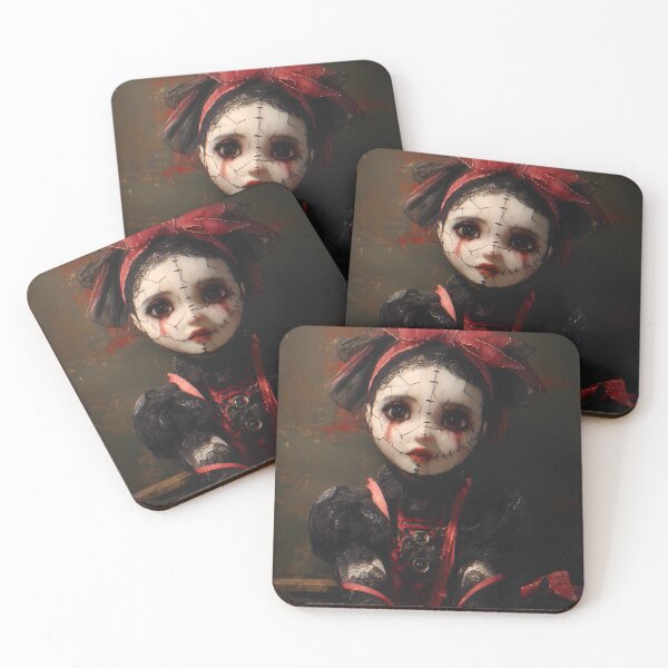 Item preview, Broken Gothic Porcelain Doll - Creepy Cute Horror Art designed and sold by QNTR CULT.