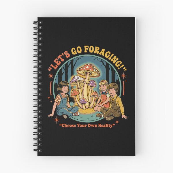 Item preview, Retro 70s Mushroom Foraging Kids – Choose Your Own Reality – Dark Humor Vintage Illustration designed and sold by Identity Club Co.