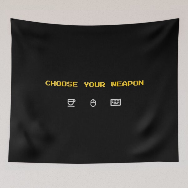 Item preview, Choose Your Weapon - Retro Arcade Gamer & Coder Pixel Art designed and sold by vividlukas.
