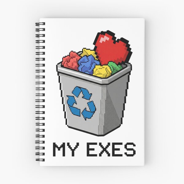 Item preview, My Exes Recycling Bin Funny Pixel Art Heart designed and sold by DigitalAnnaBanana.