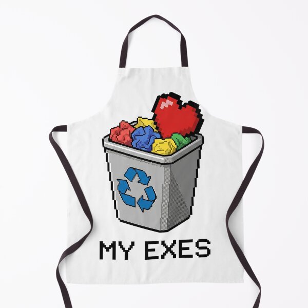 Item preview, My Exes Recycling Bin Funny Pixel Art Heart designed and sold by DigitalAnnaBanana.