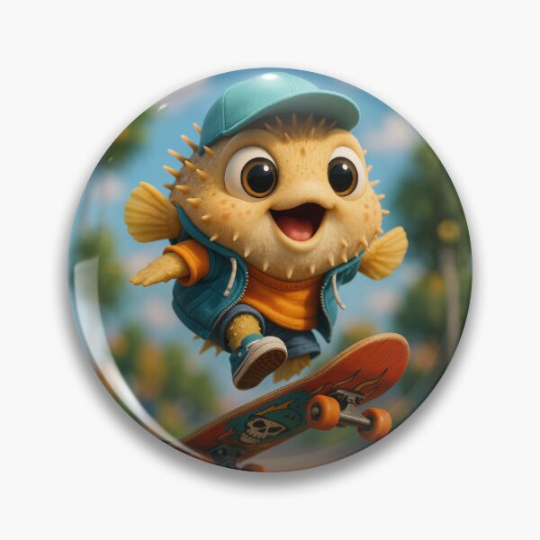 Item preview, Skater Pinfish designed and sold by Sillytoe.
