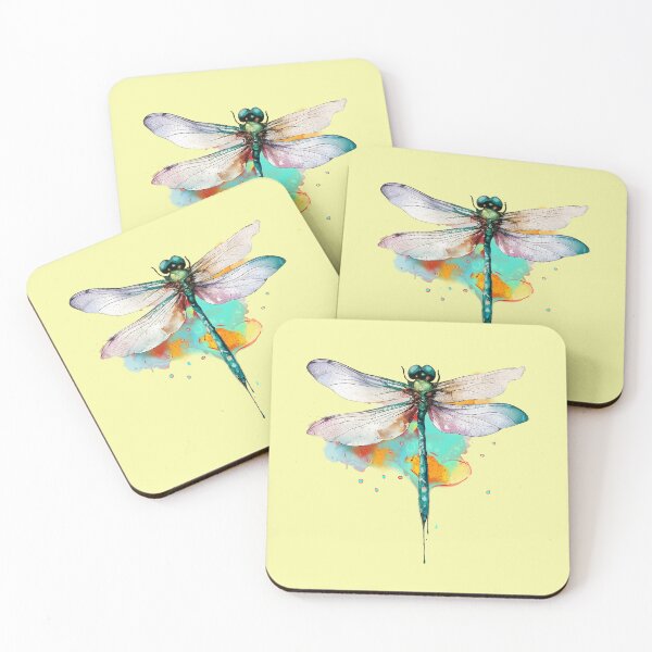 Item preview, Dragonfly minimalism summer watercolor art  designed and sold by Natart1004.