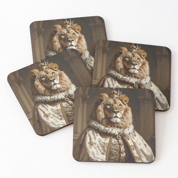 Aperçu de l'œuvre Portrait royal du monarque lion de la Renaissance noble créée et vendue par Rutvain.