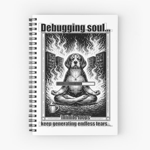 Item preview, Debugging Soul – Infinite Loops Keep Generating Endless Tears | IT Humor Beagle Meme designed and sold by ArhiStrategOne.