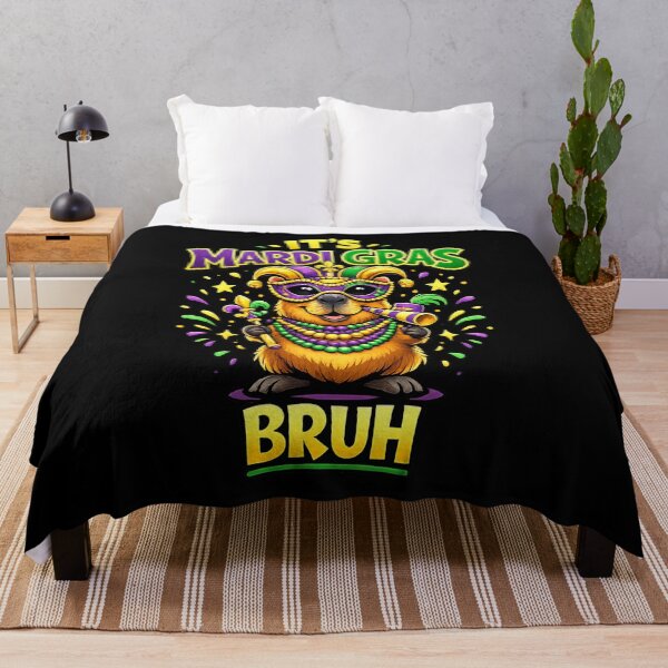 Item preview, It's Mardi Gras Bruh Capybara designed and sold by AmazingViews.