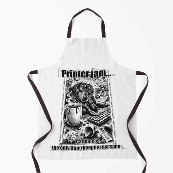 Item preview, Printer Jam Caffeine IT Humor Dachshund Meme designed and sold by ArhiStrategOne.