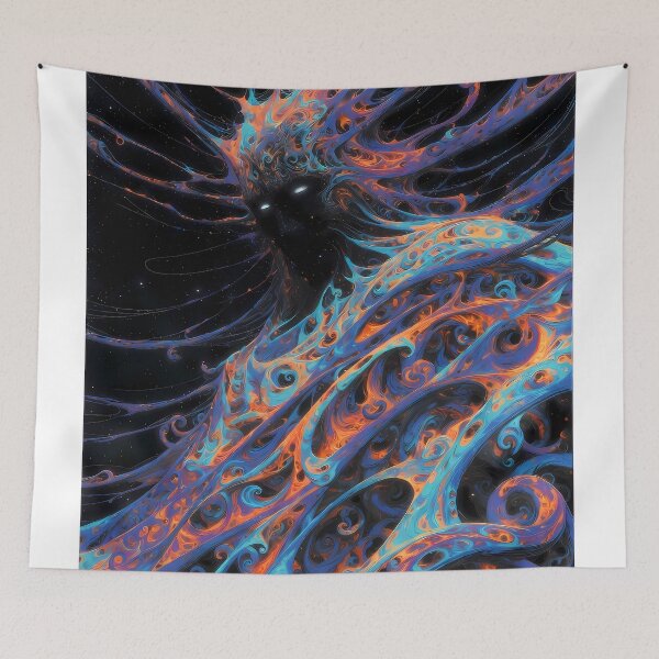 Item preview, The Guardian of the Umbral Veil | Cosmic Guardian Wall Art | Psychedelic Portal Entity designed and sold by House of the Charlatan.