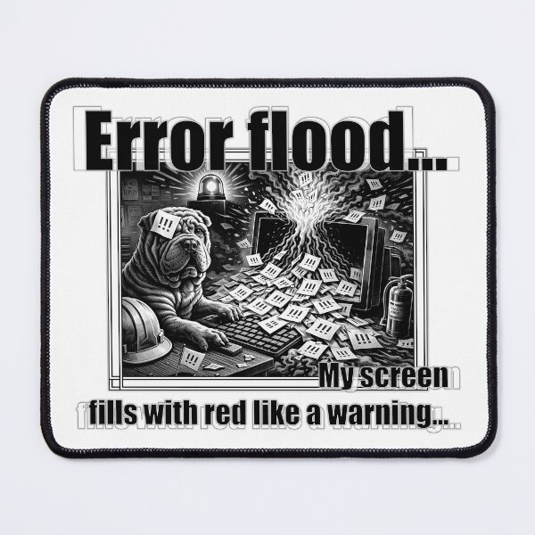Item preview, Error Flood IT Humor Shar Pei Sysadmin Meme designed and sold by ArhiStrategOne.