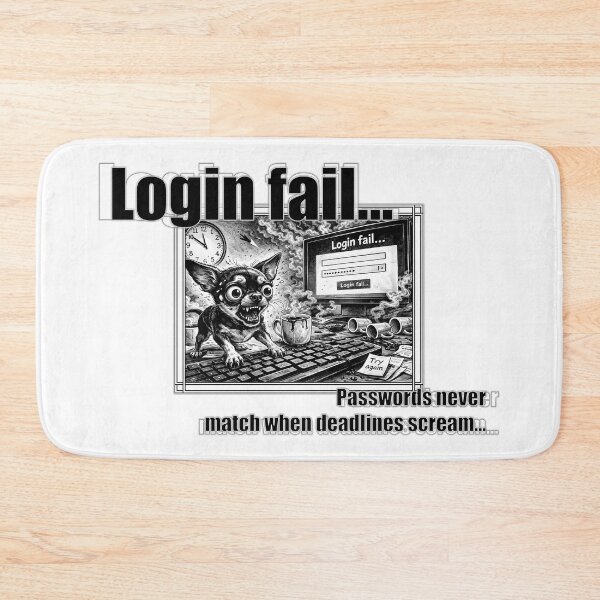 Item preview, Login Fail IT Humor Chihuahua Programmer Meme designed and sold by ArhiStrategOne.