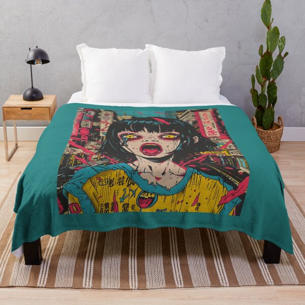Item preview, Screaming Anime Girl - Neo Tokyo Retro Glitch Art designed and sold by QNTR CULT.