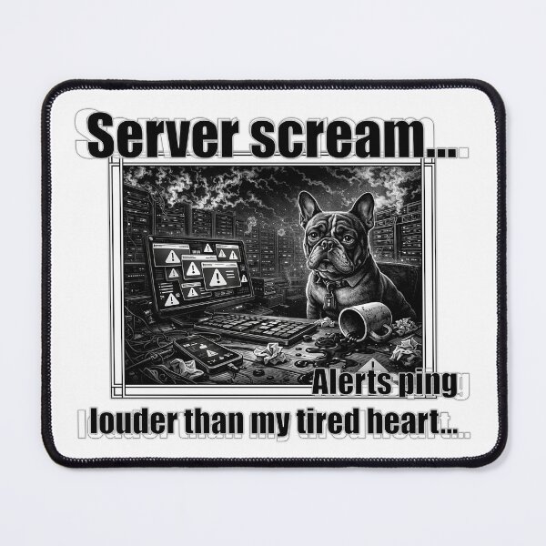 Item preview, Server Scream IT Humor French Bulldog Sysadmin Meme designed and sold by ArhiStrategOne.
