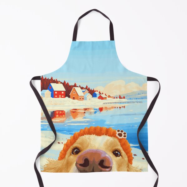 Item preview, Boop! - Golden Retriever Winter Selfie (Pixel Art). designed and sold by bitwoofstudio.