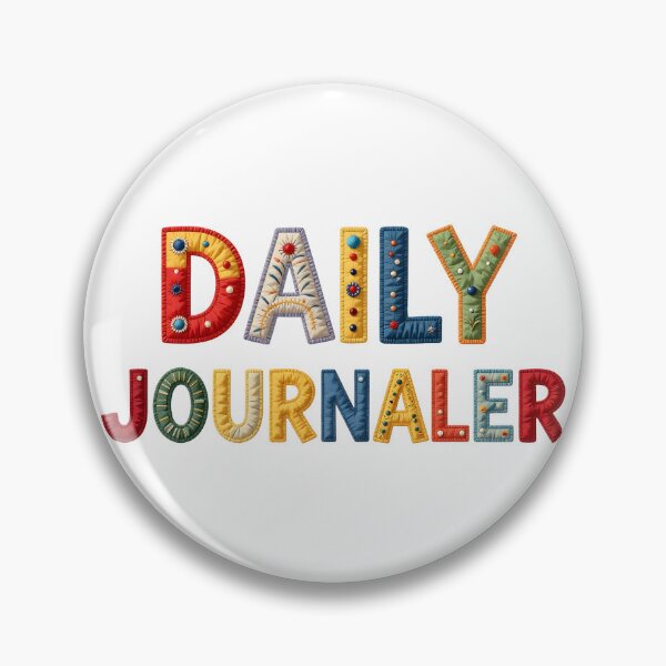 Item preview, DAILY JOURNALER - IN COLORFUL FAUX LETTERING designed and sold by AlexOBrienArt.