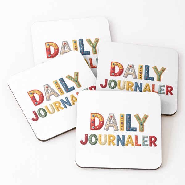 Item preview, DAILY JOURNALER - IN COLORFUL FAUX LETTERING designed and sold by AlexOBrienArt.