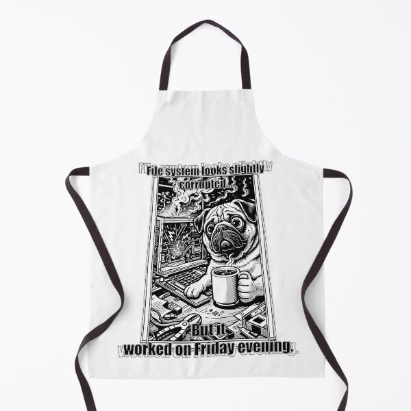Item preview, File System Corrupted IT Humor Pug Meme designed and sold by ArhiStrategOne.