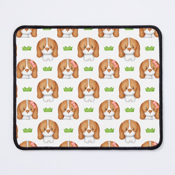 Item preview, Adorable Puppy Dogs and Grass Seamless Kawaii Pattern designed and sold by SolutionsArt.