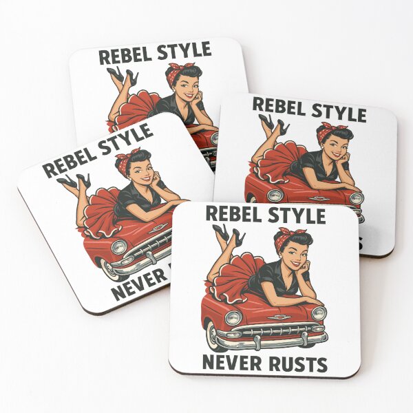 Item preview, Rockabilly Pin-Up: Rebel Style Never Rusts Retro designed and sold by Pineapple-Tree.