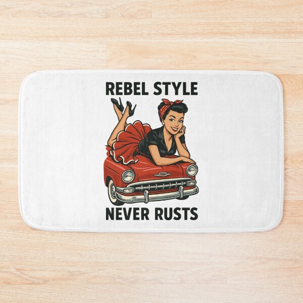 Item preview, Rockabilly Pin-Up: Rebel Style Never Rusts Retro designed and sold by Pineapple-Tree.