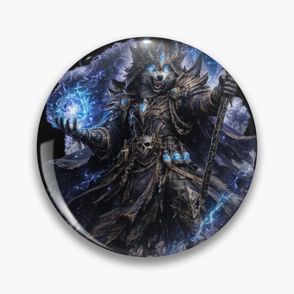 Item preview, Arcane Frost Wolf Mage - Blue Magic Fantasy Cutout designed and sold by Nesaith.
