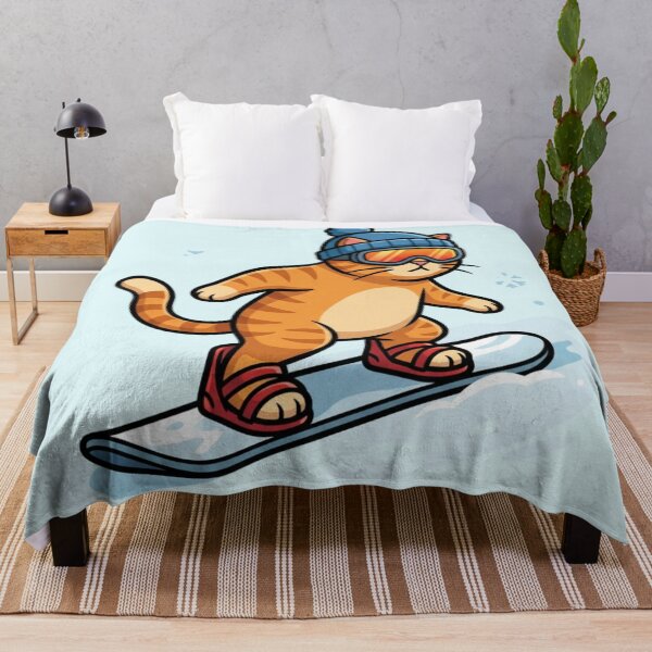 Item preview, Cool Snowboarding Ginger Cat - Extreme Winter Vibes designed and sold by HappySproutArt.