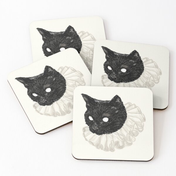 Item preview, Victorian Black Cat Portrait - Gothic Art designed and sold by ghostieking.