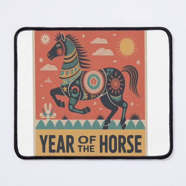 Item preview, Year of the Horse – Chinese Zodiac Decorative Folk Art Horse designed and sold by MoodThreadz.