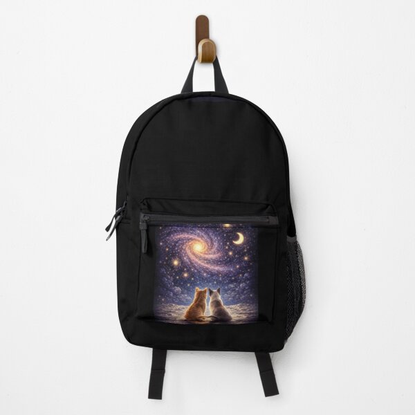 Item preview, Cosmic Friendship – Cat & kitten(C&S) Under a Starry universe designed and sold by OuchenB.