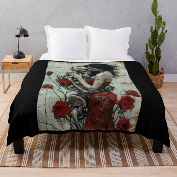 Item preview, Skeleton Lover Embrace - Dark Gothic Romance Art designed and sold by QNTR CULT.