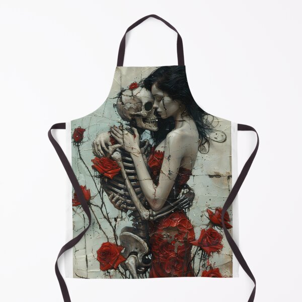 Item preview, Skeleton Lover Embrace - Dark Gothic Romance Art designed and sold by QNTR CULT.