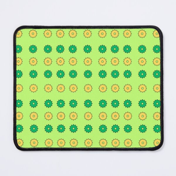 Item preview, Yellow and Green alternating Cogs on Lime background pattern designed and sold by fev-rocks.