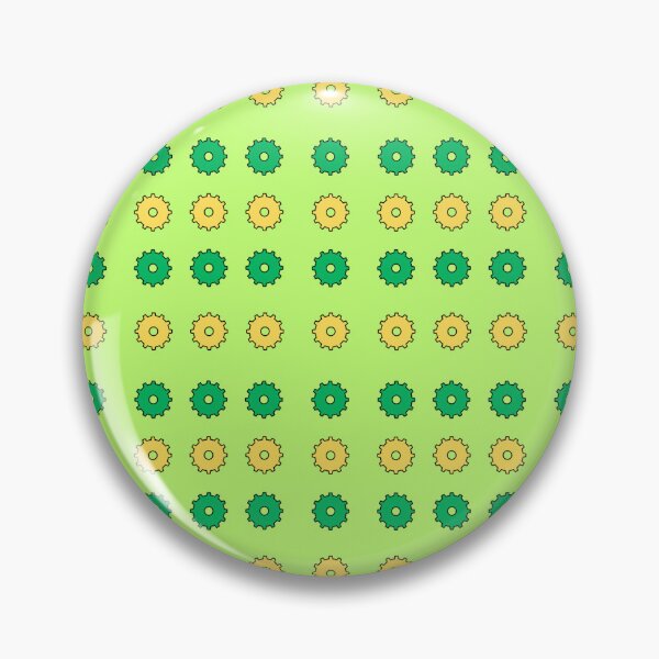 Item preview, Yellow and Green alternating Cogs on Lime background pattern designed and sold by fev-rocks.