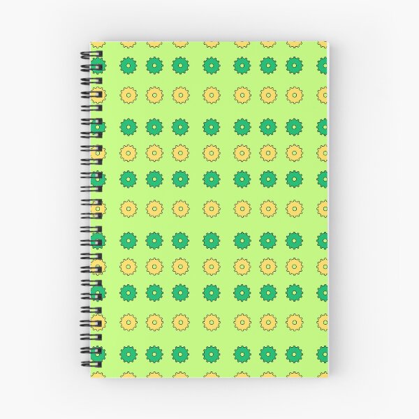 Item preview, Yellow and Green alternating Cogs on Lime background pattern designed and sold by fev-rocks.