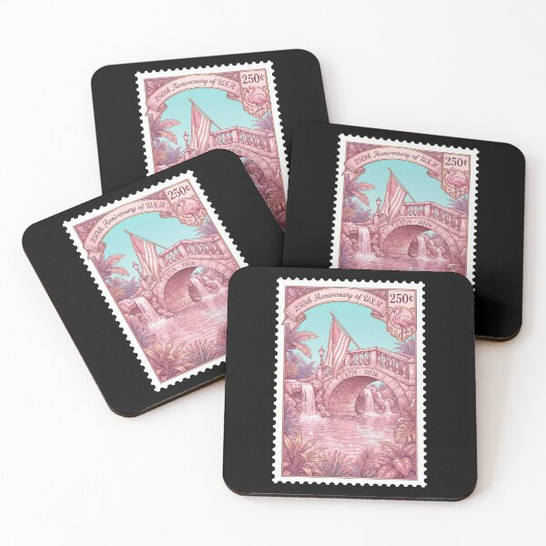 Item preview, 250th Anniversary USA Tropical Paradise Stamp Pink Flamingo designed and sold by G350.