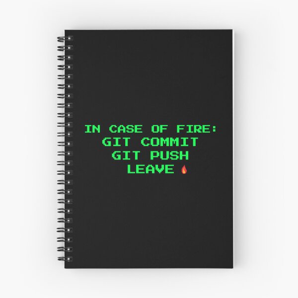 Item preview, En caso de incendio, Git Commit, Git Push, Leave - Programador divertido designed and sold by vividlukas.