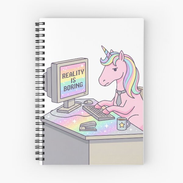Item preview, Reality Is Boring Funny Unicorn Office Worker designed and sold by DigitalAnnaBanana.