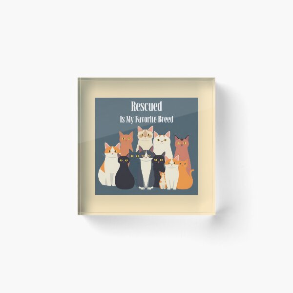 Item preview, Rescued is My Favorite Breed (A) Cat Rescue designed and sold by Sachie's Studio.