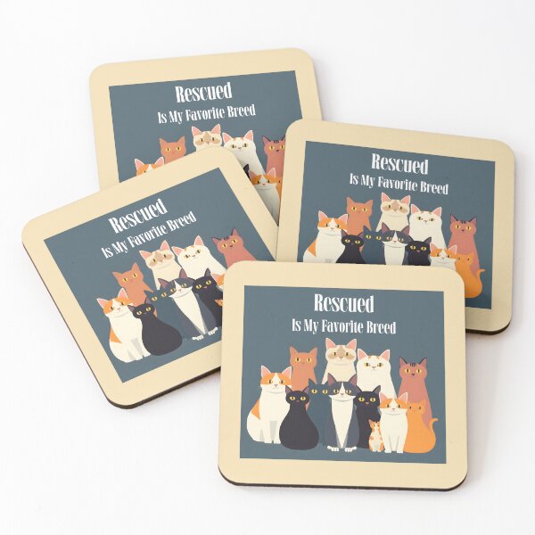 Item preview, Rescued is My Favorite Breed (A) Cat Rescue designed and sold by Sachie's Studio.