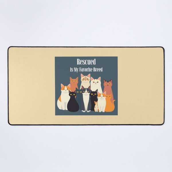 Item preview, Rescued is My Favorite Breed (A) Cat Rescue designed and sold by Sachie's Studio.